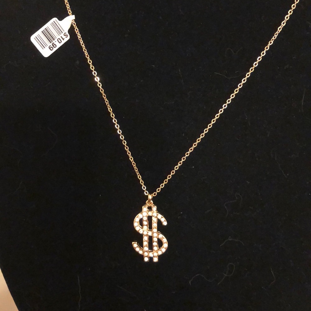 New $ charm necklace